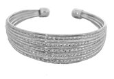 Zilveren klem armband